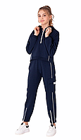 Дитячий підлітковий спортивний трикотажний костюм для дівчинки Mevis синій розмір 146