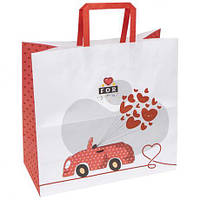 Від 10 шт. Пакет паперовий КРАФТ білий  32х15х30см KGB 323015-27 купити дешево оптом в інтернет-магазині