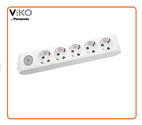 Колодка для удлинителя VIKO by Panasonic Multi-Let 5 гнезд с заземлением и кнопкой