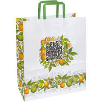 Від 10 шт. Пакет паперовий КРАФТ білий  32х15х38см KGB 323815-41 купити дешево оптом в інтернет-магазині