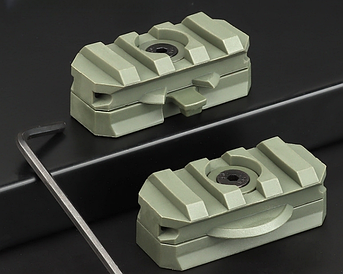 Повортона RIS планка, адаптер кріплення Пікатінні на бокову рейку шолома ARC 19mm Olive (комплект 2шт)