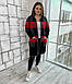 В'язаний кардиган-пальто великих розмірів "Клітка", фото 4