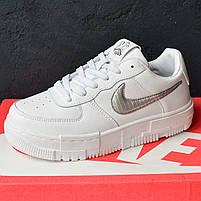 Білі жіночі кроссівки Nike Air Force 1 Pixel. Жіноче стильне взуття Найк Аір Форс весна осінь., фото 6