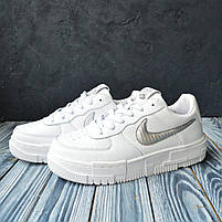 Білі жіночі кроссівки Nike Air Force 1 Pixel. Жіноче стильне взуття Найк Аір Форс весна осінь., фото 9