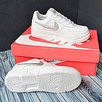 Білі жіночі кроссівки Nike Air Force 1 Pixel. Жіноче стильне взуття Найк Аір Форс весна осінь., фото 11