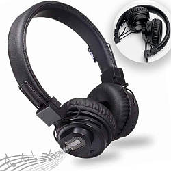 Bluetooth навушники зі стерео та колонкою NIA X5SP з МР3, FM (Чорний) / Бездротові навушники