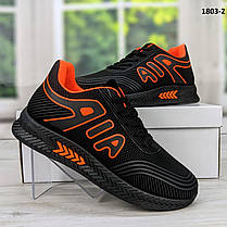 Кросівки підліткові для хлопчика чорні з помаранчевим Paliament 1803-2, фото 2