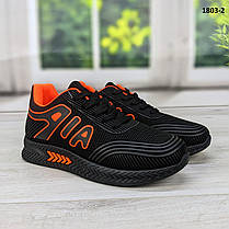 Кросівки підліткові для хлопчика чорні з помаранчевим Paliament 1803-2, фото 5