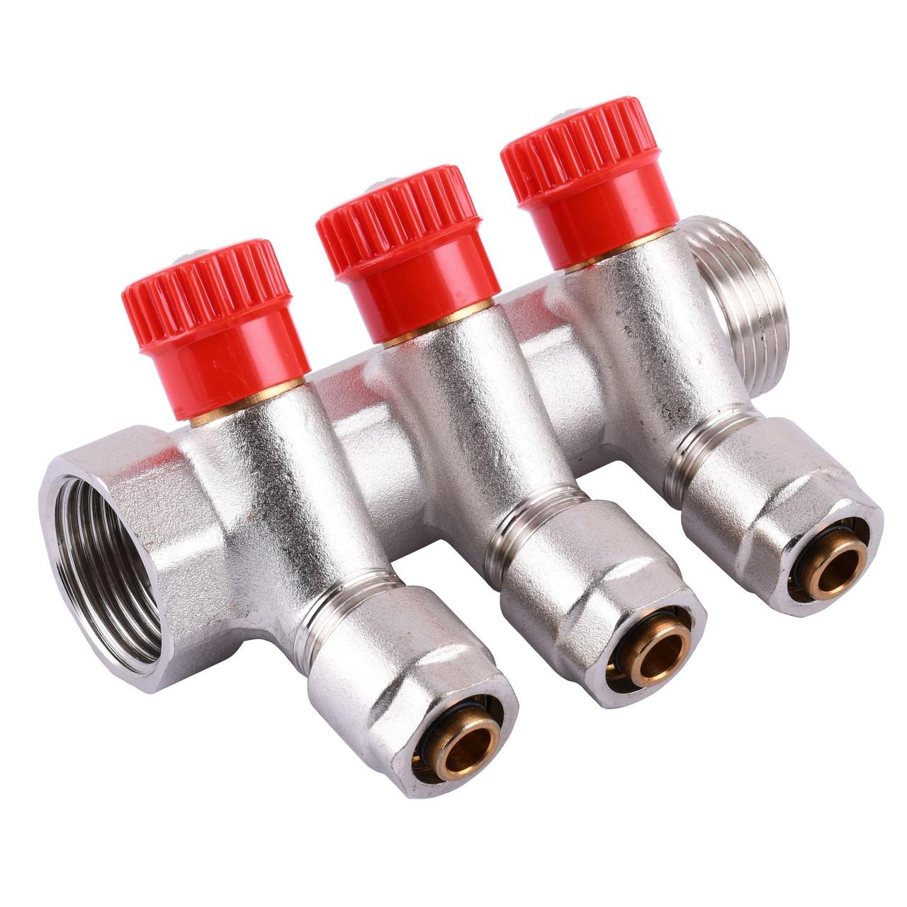 Колектор CRISTAL 1Gх1/2 *16 на 3 виходи (під 35*) з перекриттям (NM-1016)