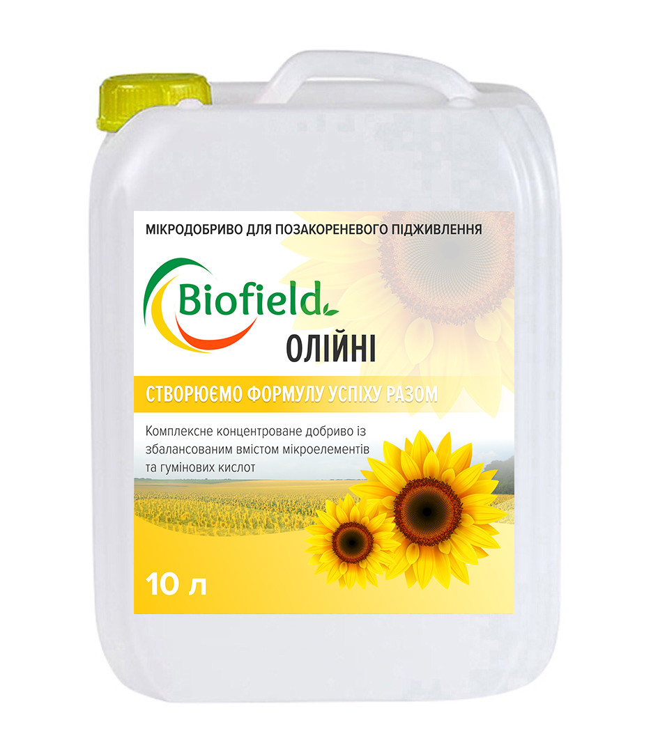 Рідкі мікроудобрення гумат калію Соняшник біофілд (Biofield, Україна), біофілд, для соняха