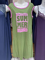 Рубашка-платье женская большие размеры хлопок ТМ Фабрика 04303k 46р. Хаки