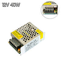 Импульсный блок питания "S-40-12" 12V 3.5A Metal трансформатор для LED ламп, блок для светодиодной ленты (TS)