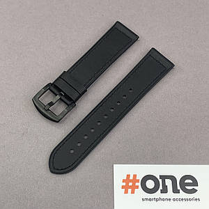 Ремінець 22 мм для смарт годинника Xiaomi / Samsung / Huawei чорний