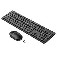 Клавіатура + Миша Hoco GM17 Wireless business keyboard and mouse set (Russian Version) — Black