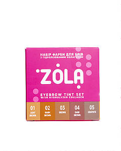 Набір фарби+окислювач ZOLA EYEBROW TINT SET в саше по 5 мл