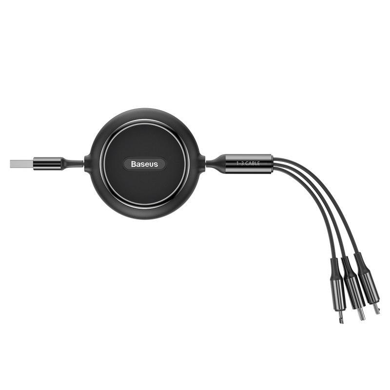 Кабель 3-в-1 BASEUS Combo Golden Loop 3-in-1 Elastic CAMLT-JH01