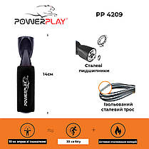 Скакалка PowerPlay 4209 Чорна, фото 3