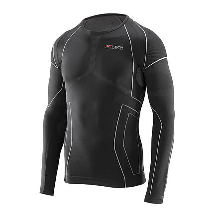 Термокофта (лонгслів) X TECH Maglia Race 3 Munica Lunga giroc Nero S/M Чорна, фото 1