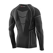 Термокофта (лонгслів) X TECH Maglia Race 3 Munica Lunga giroc Nero S/M Чорна, фото 4