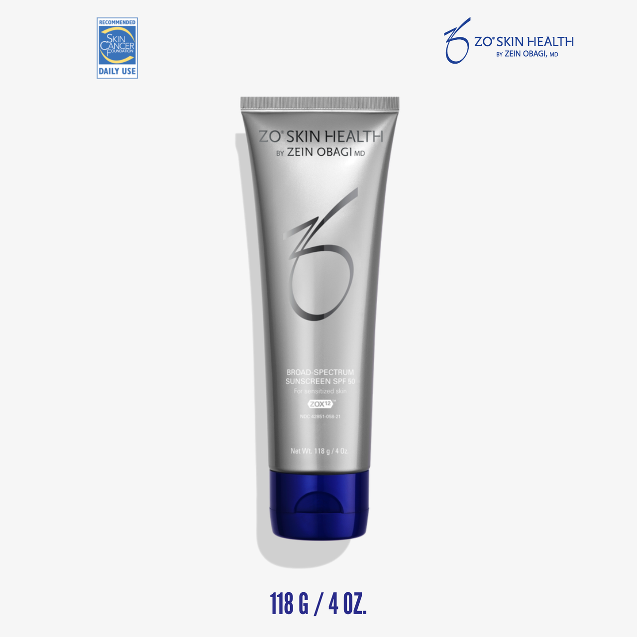 118 g. Broad Spectrum Sunscreen SPF 50 Zein Obagi. Солнцезащитный крем SPF 50 - фото 2 - id-p1798676321