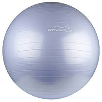М'яч для фітнесу PowerPlay 4001 75см Sky Blue + насос, фото 3