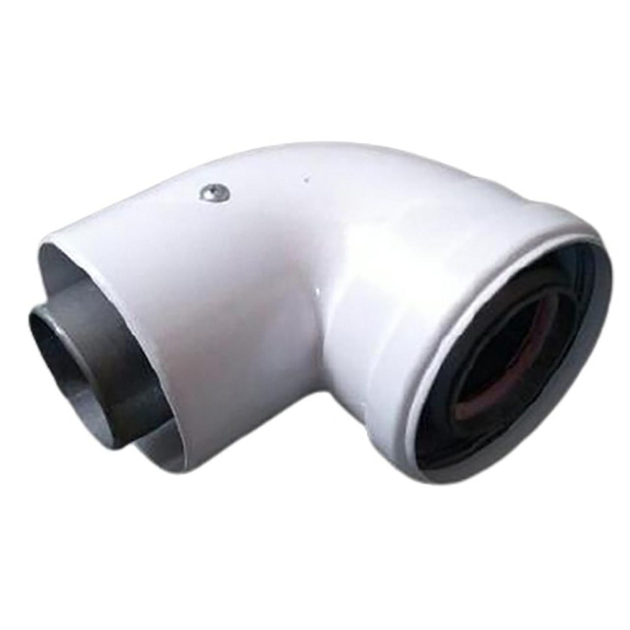 Коліно коаксіальне для димоходу 90 градусів, d=60/100 mm CE.00.34 H