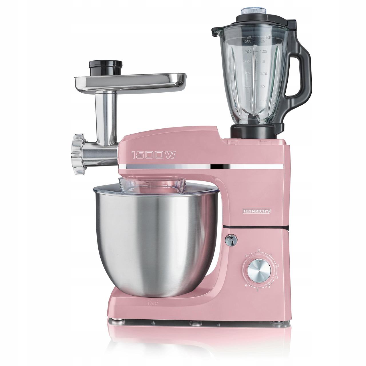 Кухонний комбайн HEINRISCH'S HKM 8083 ROSA 1500 Вт 10 л рожевий