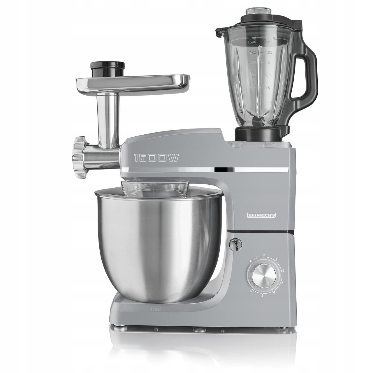 Кухонний комбайн HEINRISCH'S HKM 8083 SILBER 1500 Вт 10 л срібло