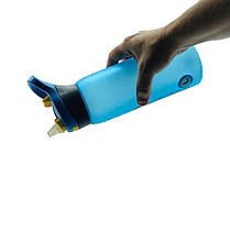 Пляшка для води CASNO 750 мл KXN-1210 Блакитна з соломинкою, фото 4