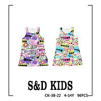 Платье на девочку оптом, S&D, 4-14 лет, № CK38-22