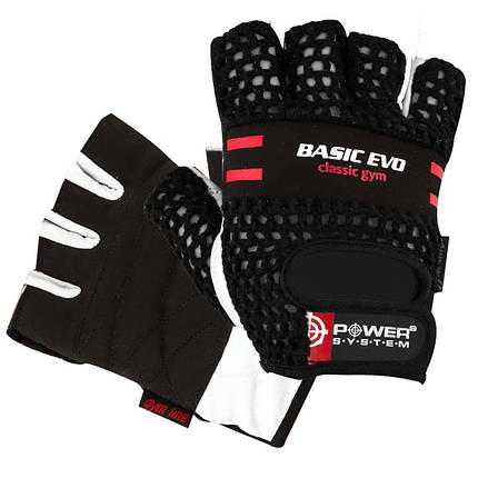 Рукавички для фітнесу Power System PS-2100 Basic EVO Black/Red Line M, фото 1
