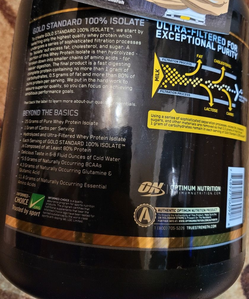 Купить Изолят протеина Optimum Nutrition Gold Standard Isolate 1.36 кг ...