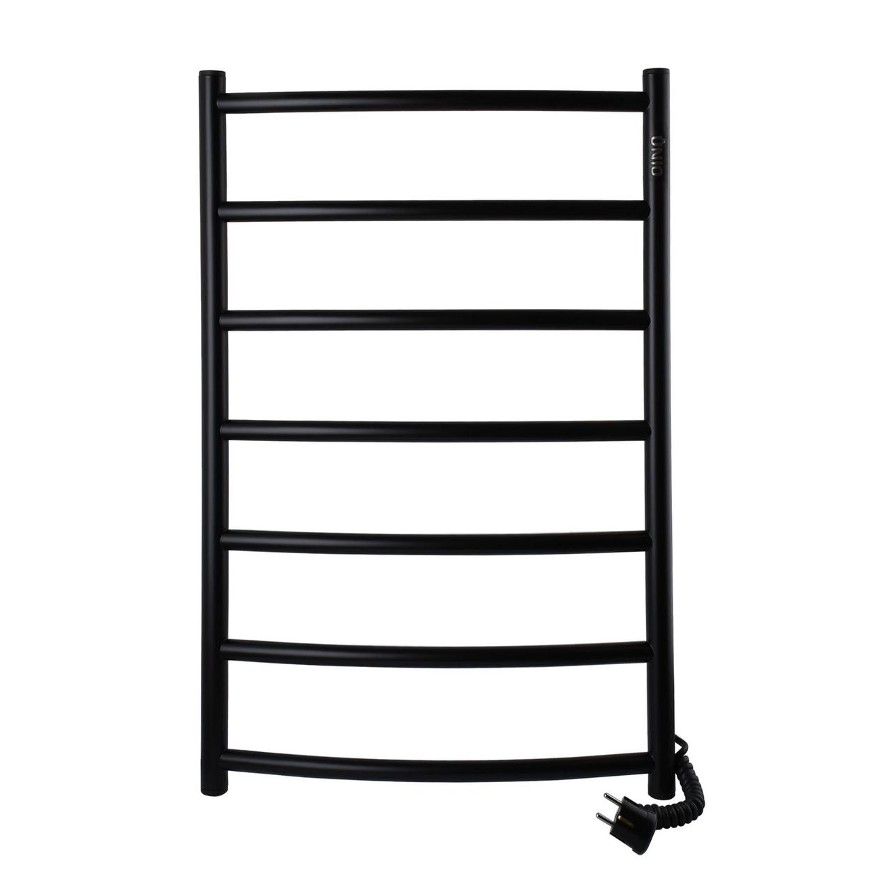 Рушникосушка UNIO LD ER 700-500-7 BLK Драбинка Дуга електро чорна