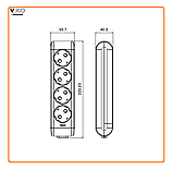 Колодка для подовжувача VIKO by Panasonic Multi-Let 4 гнізда із заземленням, фото 3