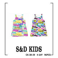 Плаття на дівчинку оптом, S&D, 4-14 років,  № CK38-20