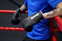 Боксерські рукавиці PowerPlay 3011 Чорно-Білі карбон 10 унцій, фото 5