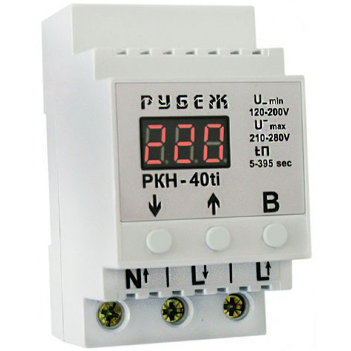 Купить Реле контроля напряжения РКН-40pro на дин-рейку РУБЕЖ ГАРАНТИЯ 3 ...
