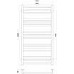 Рушникосушка UNIO MS W 1000-500-15 BLK Модена вода чорна, фото 5