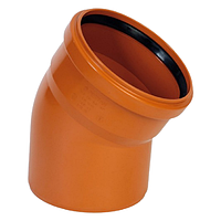 Колено для наружной канализации Pestan KGB 160 мм 30º Оранжевый