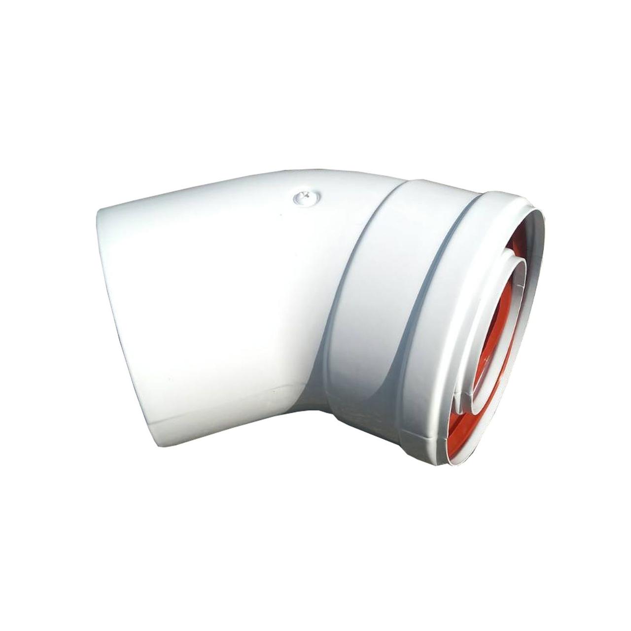Коліно коаксіальне для димоходу 45 градусів, d=60/100 mm TR.6045F ( CE.00.30 H )