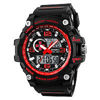 Часы наручные с символикой Skmei 1283 Black-Red Tactic UA+Box