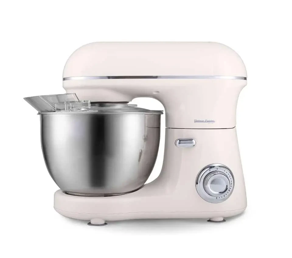 Кухонний комбайн Vintage Cuisine Pink SM-8665C побутовий з насадками планетарний міксер для дому W_1611