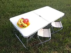 💜Посилений складний стіл зі стільцями для пікніка, різні кольори
