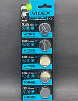 Батарейки Videx CR2016 5pcs BLISTER CARD (літієві-lithium)