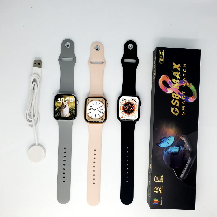 Смарт годинник Smart watch 8 серії GS8 MAX 45 mm українське меню з функцією дзвінка Сірі, фото 1