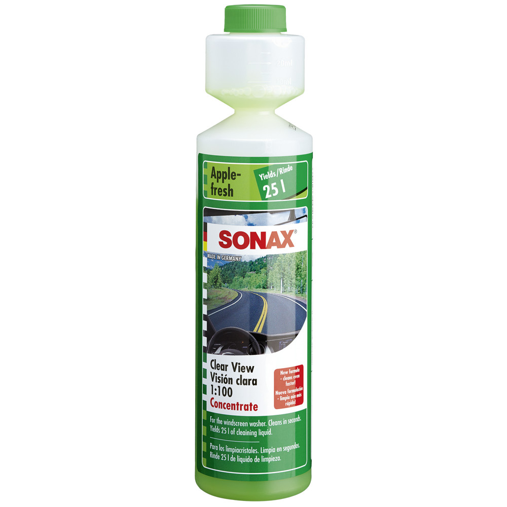 Концентрат омивача скла літній 1:100 250 мл SONAX — Apple Fresh (372141)
