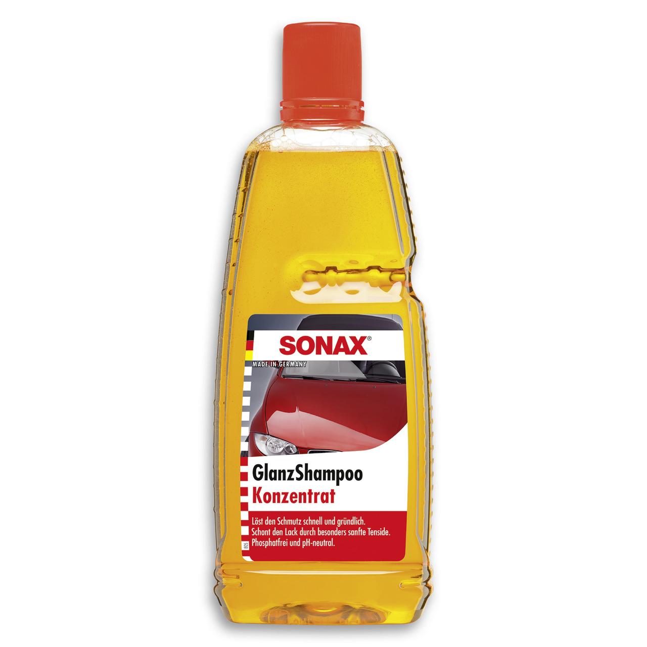 Шампунь для миття автомобіля з блиском (концентрат) 1 л SONAX Glanzshampoo Konzentrat (314300)