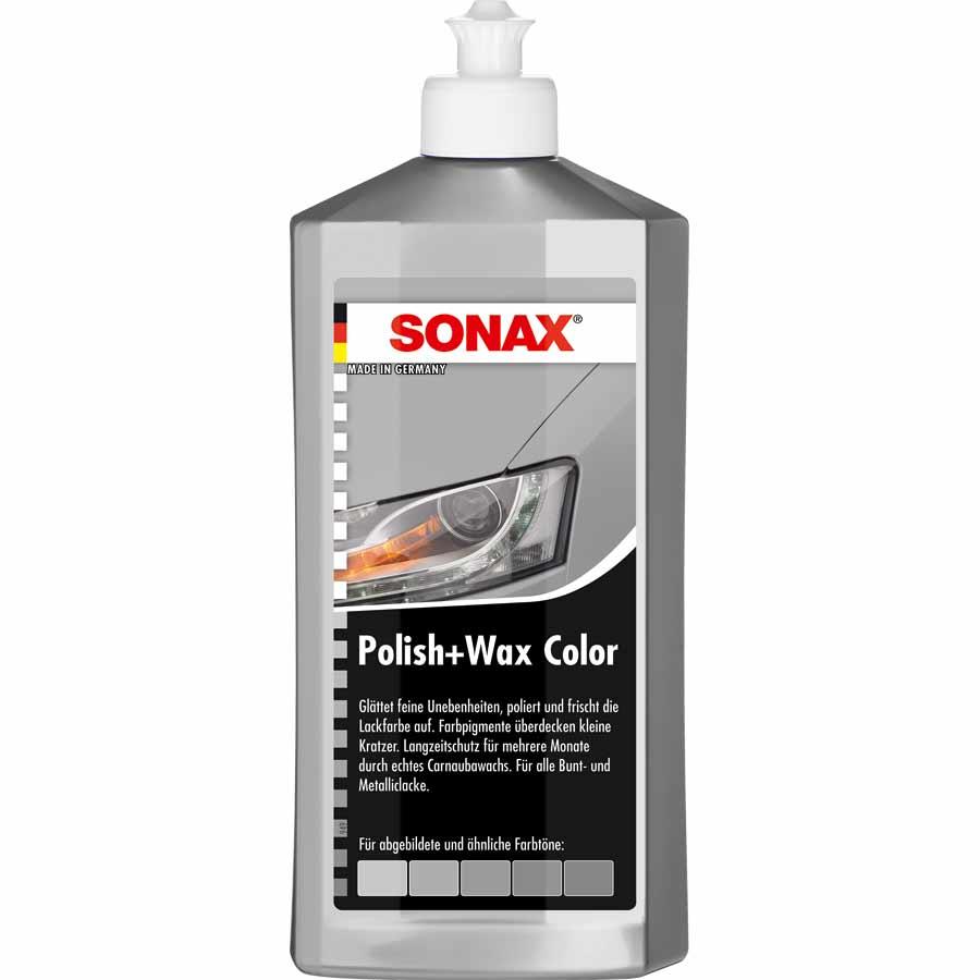 Кольорова поліроль з воском сірий 250 мл SONAX Polish&Wax Color NanoPro (296341)
