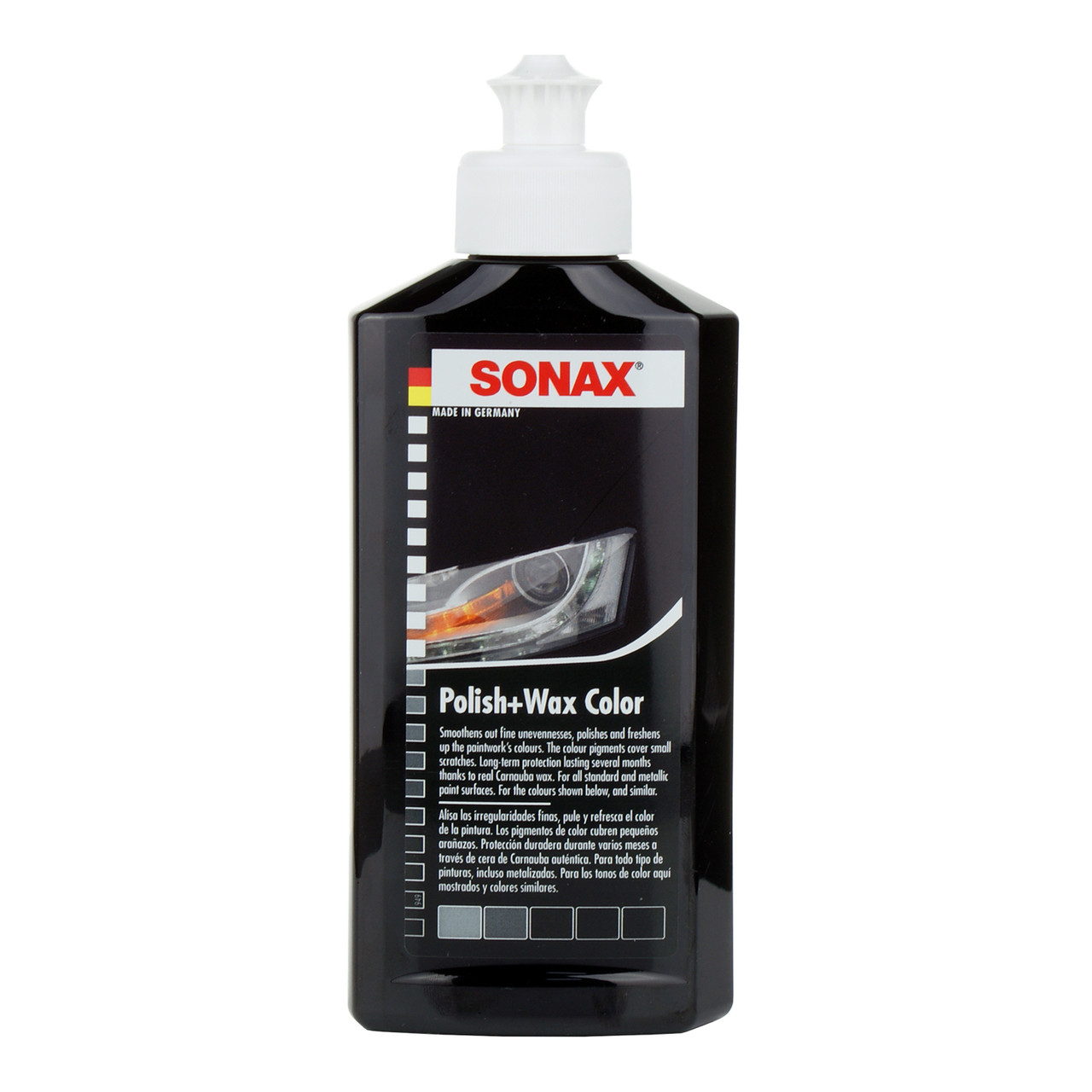 Кольорова поліроль з воском чорний 250 мл SONAX Polish&Wax Color NanoPro (296141)