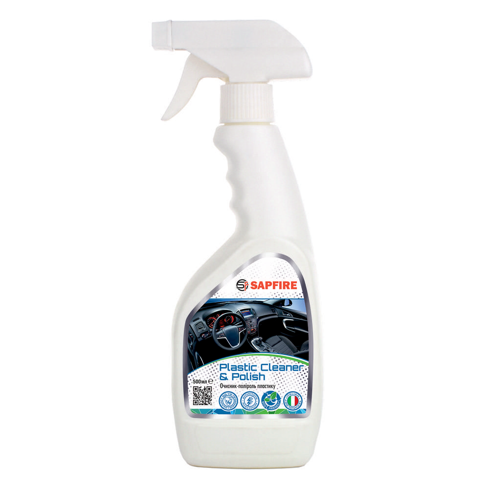 Очисник-поліроль пластику 500 мл SAPFIRE Plastic Cleaner&Polish (750004)